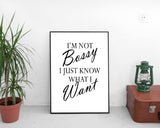 Bossy Prints Wall Art Bossy Digital Download Bossy  Instant Download Bossy Frame And Canvas Available gift for her him housband gift - Digital Download