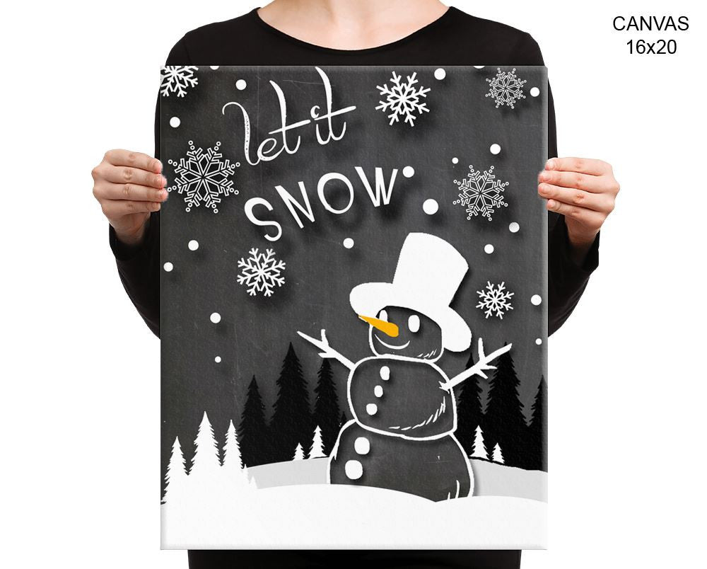 Snowman Print, Beautiful Wall Art with Frame and Canvas options available Winter Decor