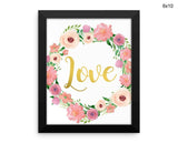 Romantic Print, Beautiful Wall Art with Frame and Canvas options available Love Decor