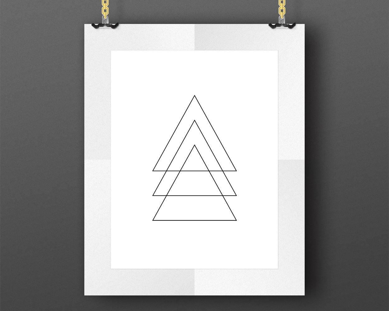 Wall Art Geometry Digital Print Triangle Poster Art Geometry Wall Art Print Triangle  Wall Decor Geometry scandinavian modern large print - Digital Download