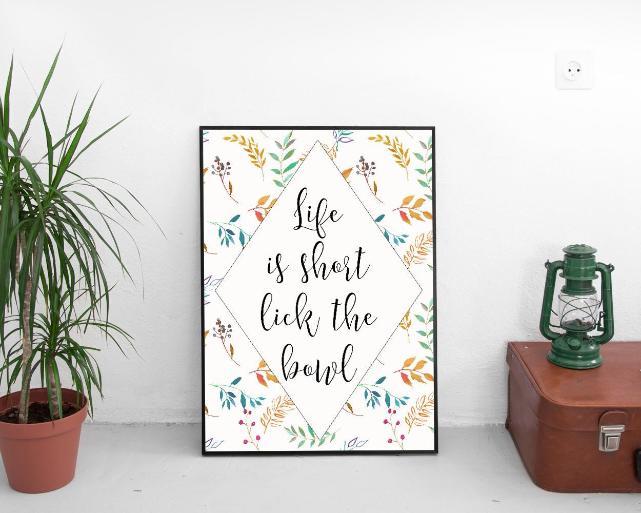 Wall Art Life Is Short Digital Print Life Is Short Poster Art Life Is Short Wall Art Print Life Is Short Kitchen Art Life Is Short Kitchen - Digital Download