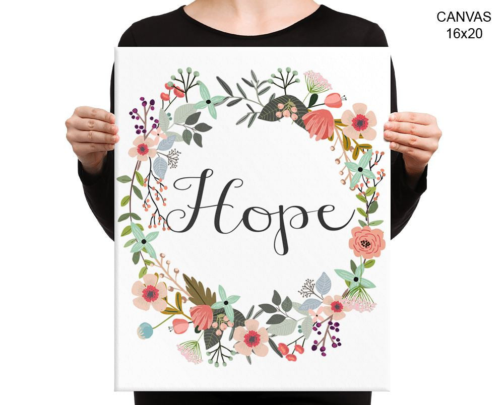 Hope Print, Beautiful Wall Art with Frame and Canvas options available Inspirational Decor