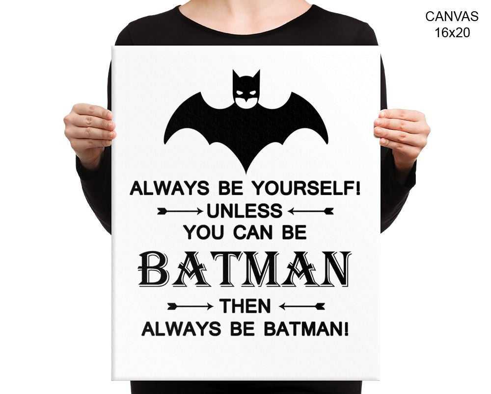 Batman Print, Beautiful Wall Art with Frame and Canvas options available Kids Decor