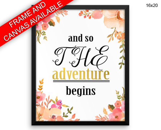 Adventure Print, Beautiful Wall Art with Frame and Canvas options available Kids Decor