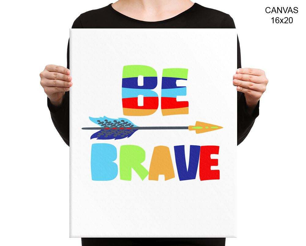 Brave Colorful Print, Beautiful Wall Art with Frame and Canvas options available Nursery Decor