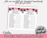 How Well Do You Know The Bride To Be Bridal Shower How Well Do You Know The Bride To Be Floral Bridal Shower How Well Do You Know The BQ24C - Digital Product
