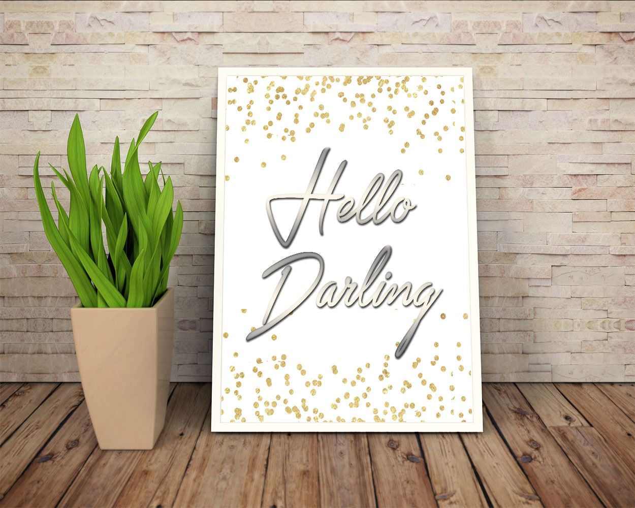 Wall Art Hello Darling Digital Print Hello Darling Poster Art Hello Darling Wall Art Print Hello Darling  Wall Decor Hello Darling wife gift - Digital Download