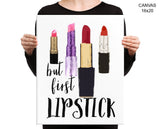Lipstick Print, Beautiful Wall Art with Frame and Canvas options available Fashion Decor