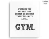 Gym Print, Beautiful Wall Art with Frame and Canvas options available Gym Decor