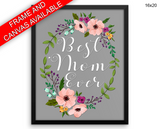 Mom Mommy Print, Beautiful Wall Art with Frame and Canvas options available Home Decor