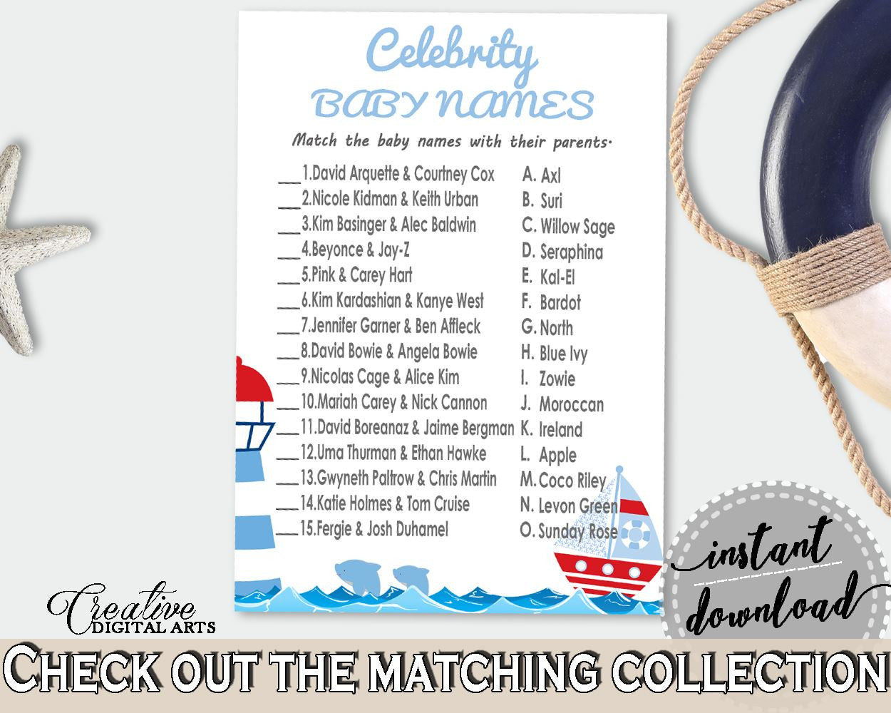 Celebrity Baby Names Baby Shower Celebrity Baby Names Nautical Baby Shower Celebrity Baby Names Baby Shower Nautical Celebrity Baby DHTQT - Digital Product