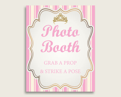 Royal Princess Photobooth Sign Printable, Girl Baby Shower Pink Gold Photo Booth, Royal Princess Selfie Station Sign, 8x10 16x20 rp002