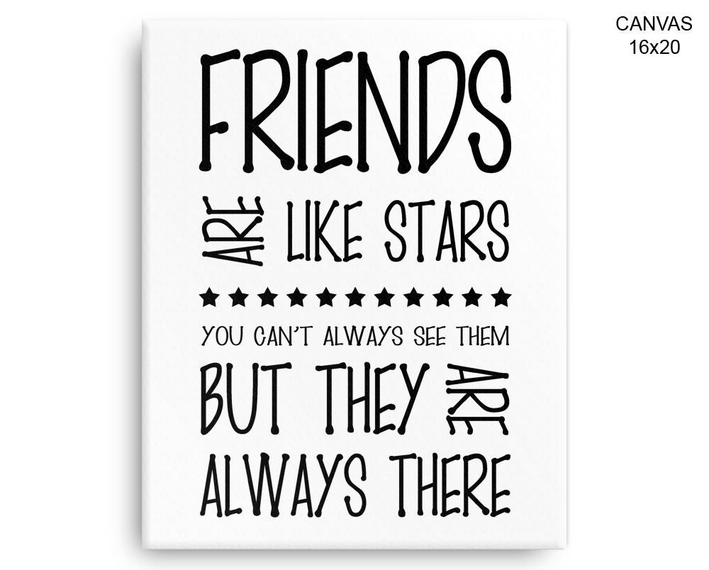 Friends Print, Beautiful Wall Art with Frame and Canvas options available Home Decor