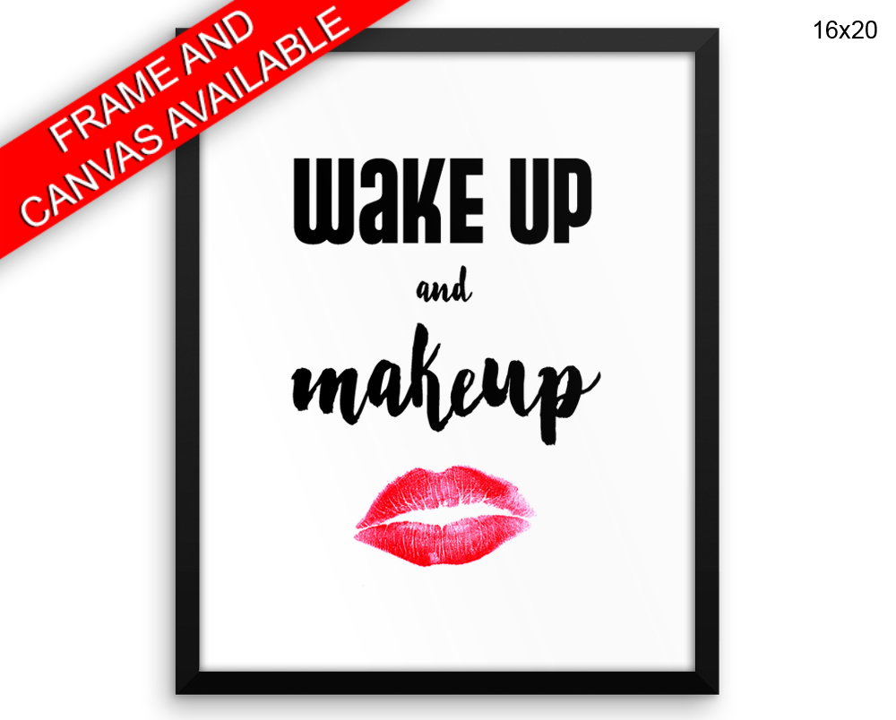 Makeup Print, Beautiful Wall Art with Frame and Canvas options available Fashion Decor